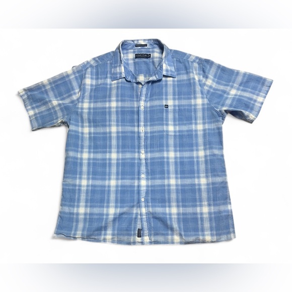 FISH HIPPIE button down short sleeve top - Picture 1 of 2